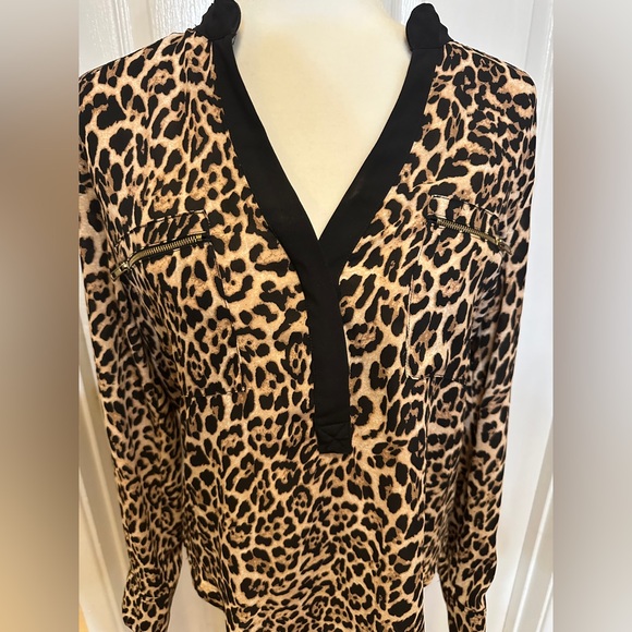 MNK Atelier Blouse Tan Brown  Size M - Picture 3 of 10